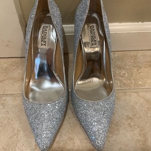 Badgley Mischka glitter heels size 8